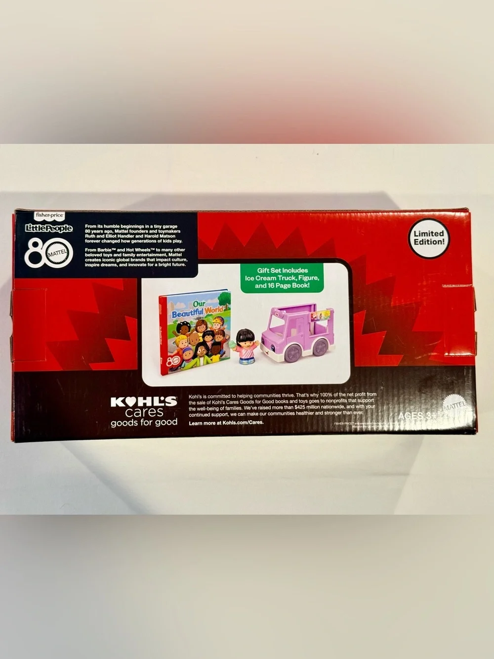 Kohl's Cares for Kids Fisher Price Little People Purple Ice Cream Truck Book Set